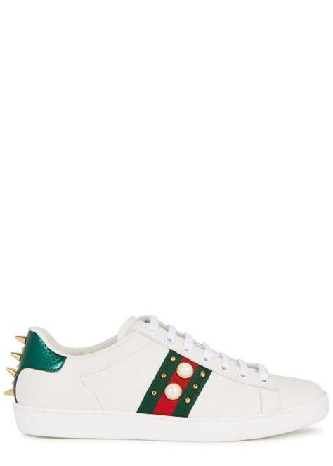 gucci white pearls and studs ace sneaker|gucci ace sneakers price increase.